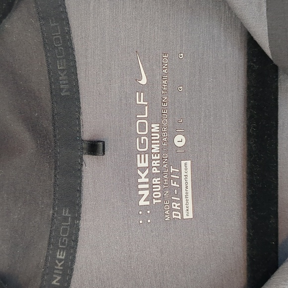 Nike Golf Tour Premium Women's Polo Black and gray stripe Size Large - Picture 2 of 10